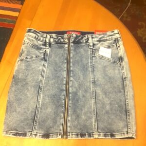 Guess acid wash denim skirt